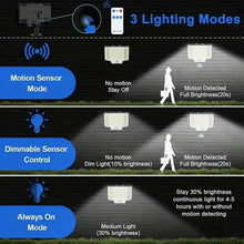 Load image into Gallery viewer, 2-Pack: 200-LED/3Modes Upgraded Split Solar Motion Sensor Light Outdoor with Remote
