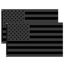 Load image into Gallery viewer, 2-Pack: 3X5 Ft. All Black American Flag
