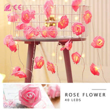 Load image into Gallery viewer, 2-Pack: 40 LEDs Rose Flower String Lights
