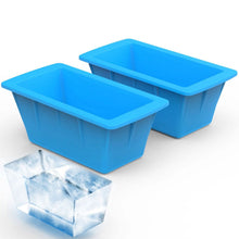 Load image into Gallery viewer, 2-Pack: 6.6 lbs. Silicone Freezer Ice Block Molds
