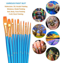 Load image into Gallery viewer, 2-Pack: BOSOBO 10 Sizes Paint Brushes Set
