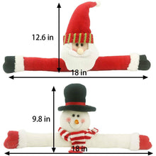 Load image into Gallery viewer, 2-Pack: Christmas Curtain Buckle Doll Santa &amp; Snowman
