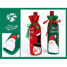 Load image into Gallery viewer, 2-Pack: Christmas Decorations Red Wine Bag

