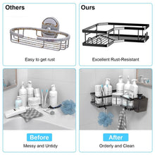 Load image into Gallery viewer, 2-Pack: Corner Shower Caddy No Drilling Adhesive Shower Organizer
