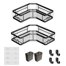 Load image into Gallery viewer, 2-Pack: Corner Shower Caddy No Drilling Adhesive Shower Organizer
