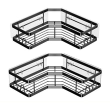 Load image into Gallery viewer, 2-Pack: Corner Shower Caddy No Drilling Adhesive Shower Organizer
