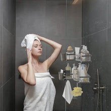 Load image into Gallery viewer, 2-Pack: Corner Shower Caddy No Drilling Adhesive Shower Organizer
