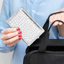 Load image into Gallery viewer, 2-Pack: Faux Crocodile Leather Bling CDC Vaccination Card Immunization Record Protector Holder Passport
