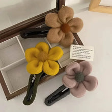 Load image into Gallery viewer, 2-Pack: Gorgeous Plush Flower Hairpin
