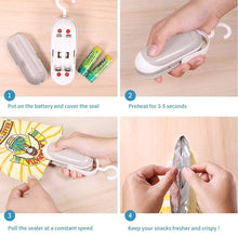 Load image into Gallery viewer, 2-Pack: Mempedont Mini Bag Sealer - Heat Sealer for Plastic Bags
