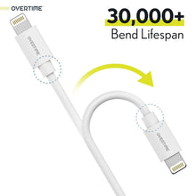 Load image into Gallery viewer, 2-Pack: Overtime Apple MFI Certified iPhone Charger Lightning Cable 10 Foot
