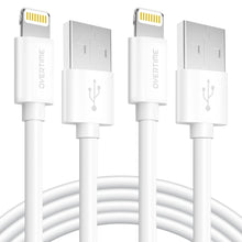 Load image into Gallery viewer, 2-Pack: Overtime Apple MFI Certified iPhone Charger Lightning Cable 10 Foot
