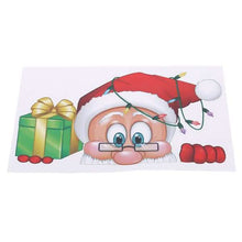 Load image into Gallery viewer, 2-Pack: Santa Claus Elk Shop Hotel Christmas Window Double Sided Glass Sticker

