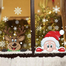 Load image into Gallery viewer, 2-Pack: Santa Claus Elk Shop Hotel Christmas Window Double Sided Glass Sticker
