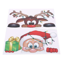 Load image into Gallery viewer, 2-Pack: Santa Claus Elk Shop Hotel Christmas Window Double Sided Glass Sticker
