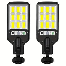 Load image into Gallery viewer, 2-Pack: Solar Outdoor Security Street Lighting, 3 Modes With Wireless Motion Sensing and Remote Control
