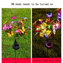 Load image into Gallery viewer, 2-Pack: Solar-Powered Butterfly Flower Lamp
