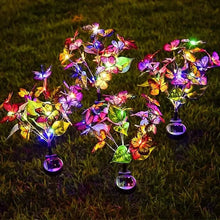 Load image into Gallery viewer, 2-Pack: Solar-Powered Butterfly Flower Lamp
