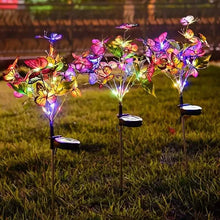 Load image into Gallery viewer, 2-Pack: Solar-Powered Butterfly Flower Lamp
