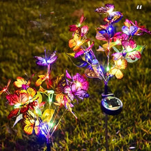Load image into Gallery viewer, 2-Pack: Solar-Powered Butterfly Flower Lamp
