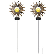 Load image into Gallery viewer, 2-Pack: Solar Powered Glass Globe Stake Lamp
