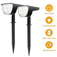 Load image into Gallery viewer, 2-Pack: Solarek 32 LEDs Solar Landscape Spotlights
