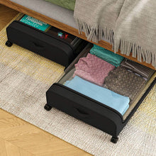 Load image into Gallery viewer, Under-Bed Storage Drawer with Wheels Multipurpose with Clear Window &amp; Label

