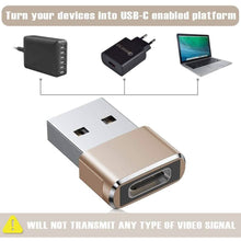 Load image into Gallery viewer, 2-Pack: USB C Female to USB Male Adapter
