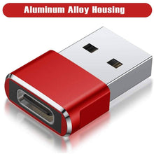 Load image into Gallery viewer, 2-Pack: USB C Female to USB Male Adapter
