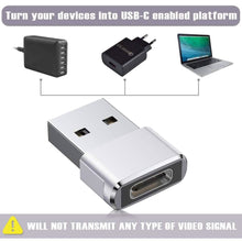 Load image into Gallery viewer, 2-Pack: USB C Female to USB Male Adapter
