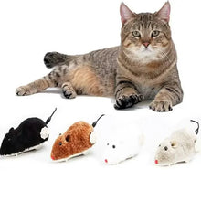 Load image into Gallery viewer, 2-Pack: Wind Up Interactive Plush Mouse Toy
