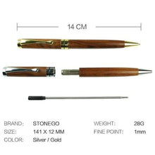 Load image into Gallery viewer, 2-Pack: Wooden Twist Ballpoint Pen
