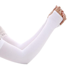 Load image into Gallery viewer, 2 PCS Outdoor Cycling Long Cool Arm Sleeves UV Sun Protection Arm Sleeves For Men Sport Athletic Compression Cooling Arm Cover For Basketball Running Breathable Quick Dry UV Sunscreen Arm Covers
