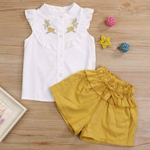 Load image into Gallery viewer, 2-Piece: Baby Girls Outfits Clothes T-Shirt Vest Tops + Shorts Pants
