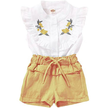 Load image into Gallery viewer, 2-Piece: Baby Girls Outfits Clothes T-Shirt Vest Tops + Shorts Pants

