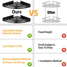 Load image into Gallery viewer, 2-Piece: Corner Shower Caddy Shelf
