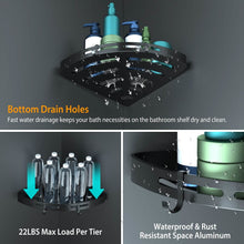 Load image into Gallery viewer, 2-Piece: Corner Shower Caddy Shelf
