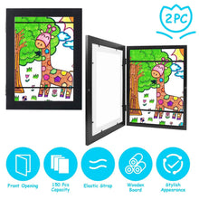 Load image into Gallery viewer, 2-Piece: Kids Art Frame Front Opening Wooden Picture Frame
