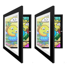 Load image into Gallery viewer, 2-Piece: Kids Art Frame Front Opening Wooden Picture Frame
