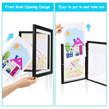 Load image into Gallery viewer, 2-Piece: Kids Art Frame Front Opening Wooden Picture Frame
