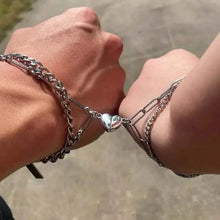 Load image into Gallery viewer, 2-Piece: Lovers' Titanium Steel Love Magnet Bracelet

