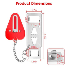 Load image into Gallery viewer, 2-Piece: Portable Travel Door Lock Home Hotel Apartment Security Lock
