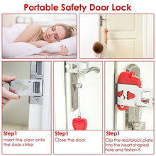Load image into Gallery viewer, 2-Piece: Portable Travel Door Lock Home Hotel Apartment Security Lock
