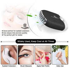 Load image into Gallery viewer, 2-Piece: Rechargeable Handheld Mini Eyelash Fan
