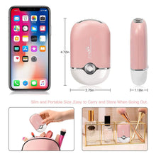 Load image into Gallery viewer, 2-Piece: Rechargeable Handheld Mini Eyelash Fan

