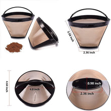 Load image into Gallery viewer, 2-Piece: Reusable No.4 Cone Coffee Maker Filters
