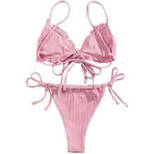 Load image into Gallery viewer, 2-Piece Set: Thong Brazilian Bikini Swimsuit
