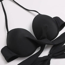 Load image into Gallery viewer, 2-Piece Set: Women's Swimwear Bikini Push Up Open Back Solid Color
