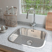 Load image into Gallery viewer, 2-Piece: Silicon Grid Sink Mat with Central Drain Hole
