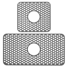 Load image into Gallery viewer, 2-Piece: Silicon Grid Sink Mat with Central Drain Hole
